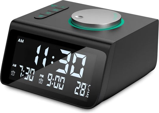 Digitale Wekkerradio - Wekkers digitaal op netstroom - Klokradio Slaapkamer - Voor kinderen & Volwassenen - Dimbaar - Dubbel alarm