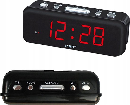 Digitale Wekker - Alarmklok - Digitale Klok - Zwart