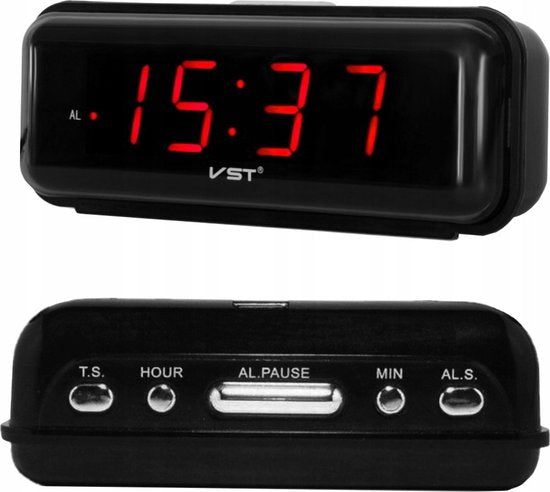 Digitale Wekker - Alarmklok - Digitale Klok - Zwart