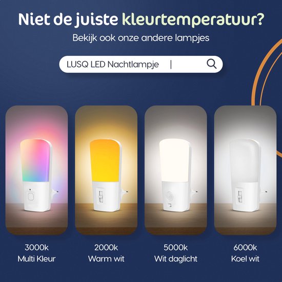 LED Nachtlampje in Stopcontact - 2 stuks - Dimbare Nachtlampjes met Sensor