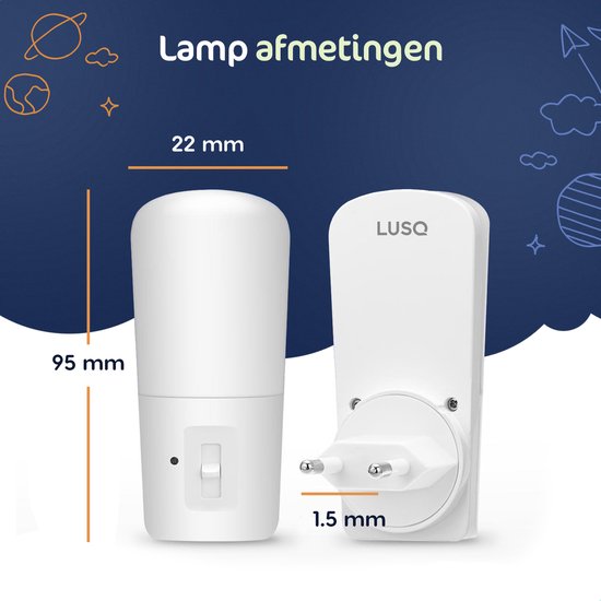 LED Nachtlampje in Stopcontact - 2 stuks - Dimbare Nachtlampjes met Sensor