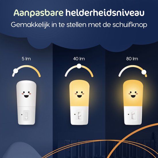 LED Nachtlampje in Stopcontact - 2 stuks - Dimbare Nachtlampjes met Sensor