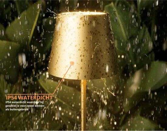 Tafellamp aluminium oplaadbaar dimbaar touch 36CM Goud