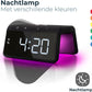 Wekker - Digitale Wekker met Draadloze Oplader – Wake-up Light – Nachtlampje – Twee Alarmen – Zwart
