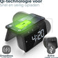 Wekker - Digitale Wekker met Draadloze Oplader – Wake-up Light – Nachtlampje – Twee Alarmen – Zwart