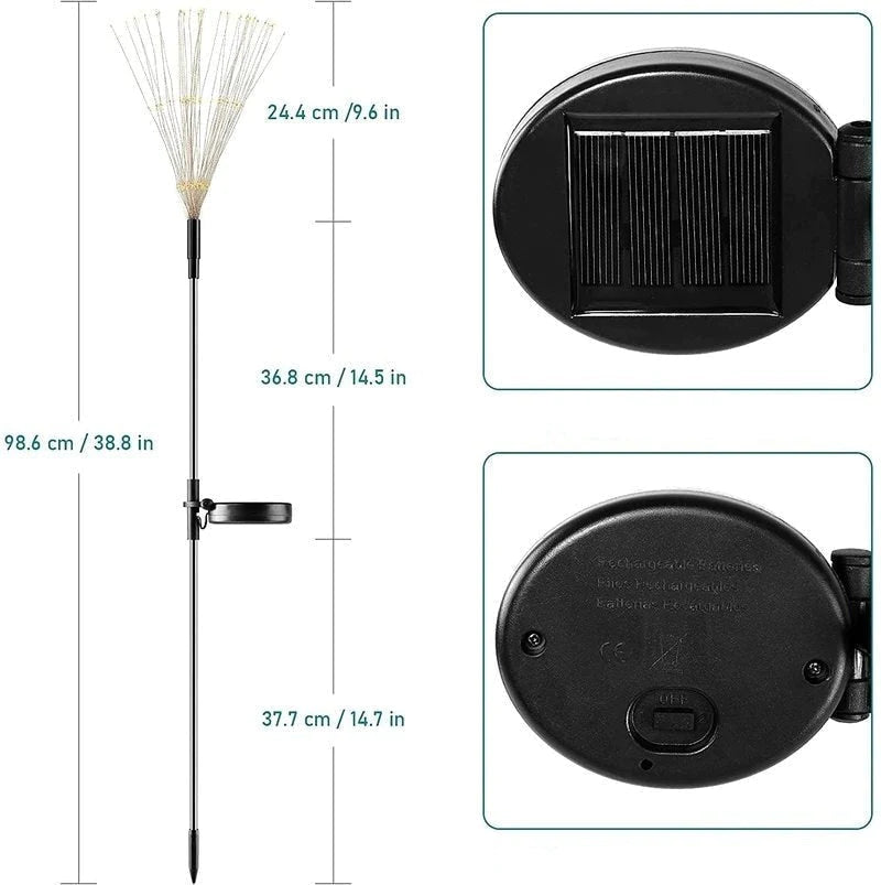 Besgard Tuinverlichting zonne vuurwerk Lamp